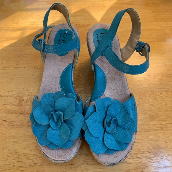 b.o.c. Shoes - b.o.c. Born Concept Leather Wedge Sandal Floral